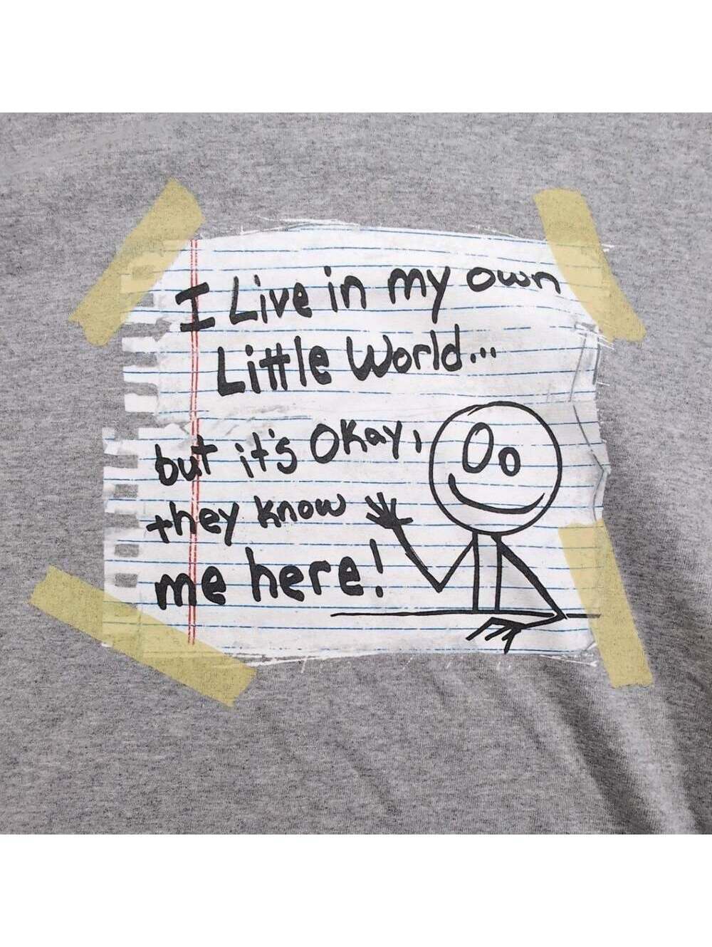 Vintage "I Live in My Own Little World" Graphic T-Shirt